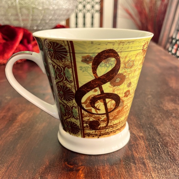 Vintage Pier 1 Imports Porcelain Wide Mouth Music Coffee, Tea mug - Picture 1 of 8